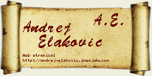 Andrej Elaković vizit kartica